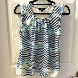 The Limited, Small Sleeveless, Blue Striped blouse